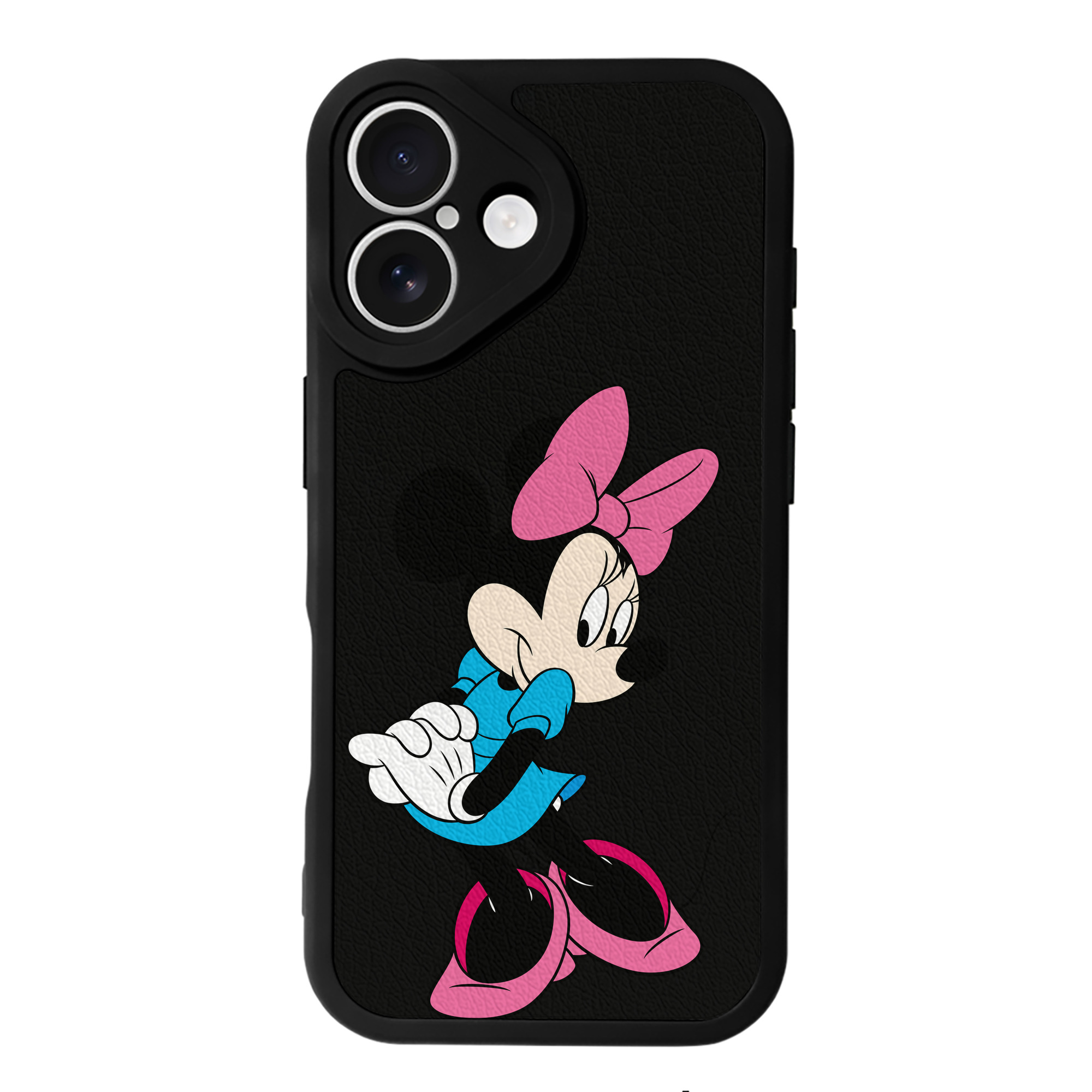 （画像用） ミッキーマウス Mickey Mouse 【iPhone 16シリーズ対応】シリコンスマホケース（レザー調） 材質：シリコン